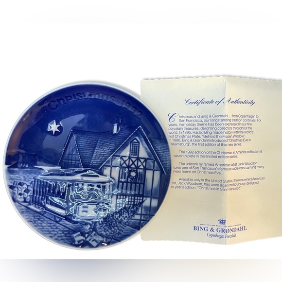 BING & Grondahl Christmas in America Vintage Plates - Set of 6 - Picture 6 of 15